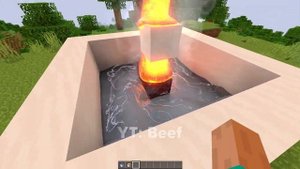 Realistic Water vs Lava in Minecraft