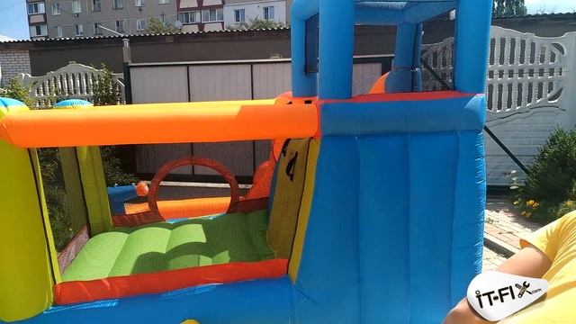 Детский надувной замок c Китая - батут, горка, бассейн Doctor Dolphin c Taobao смотреть онлайн