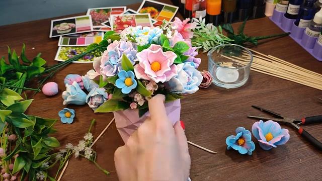 Сборка букета из мыла - Мыловарение и флористика от ТакКруто - Мыльные букеты