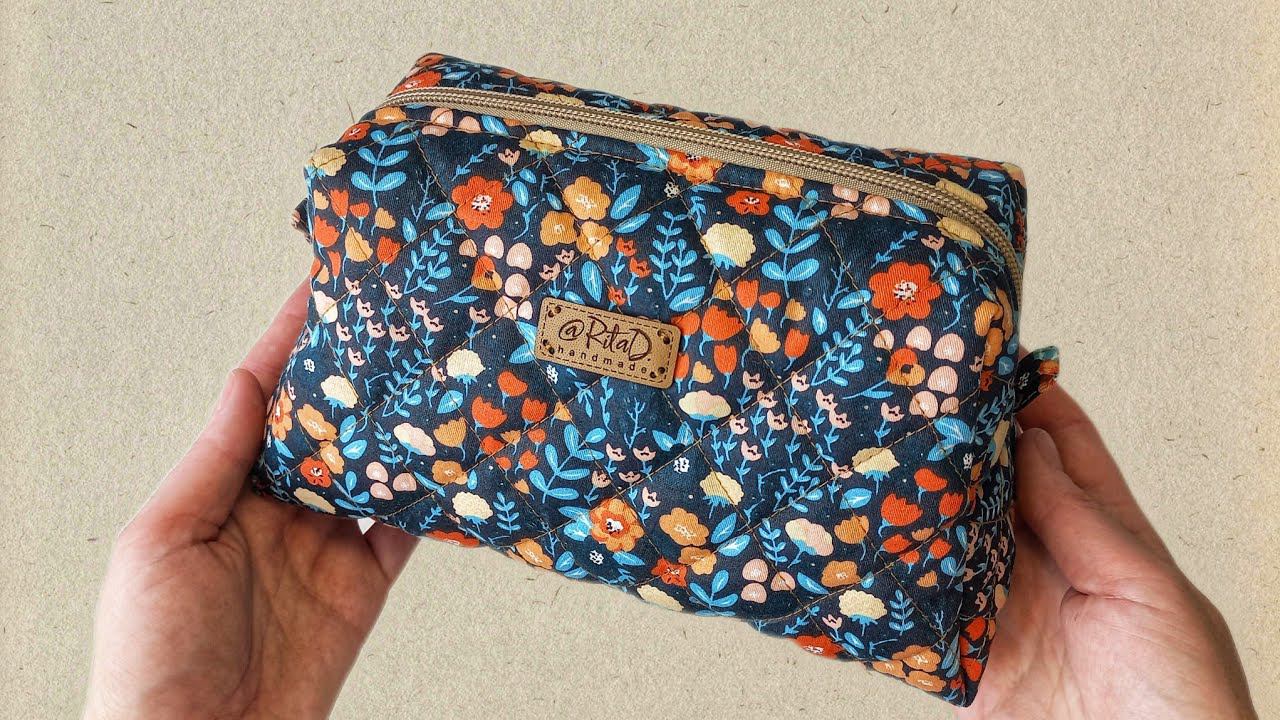 DIY/ШЬЮ ОБЪЁМНУЮ КОСМЕТИЧКУ #шьюсама #мастеркласс #handmade