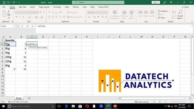 Formatting string looks numbers to numeric for data analysis in Excel.(#datacleaning)