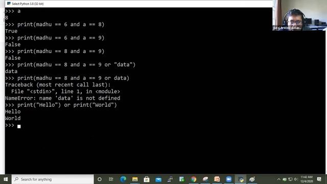 Python 4-12-2020 Python Programming - Review of print(), type()