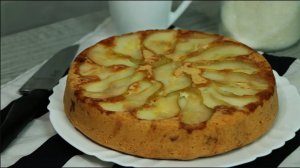 Пирог с бананами и грушей без масла, нужно просто хорошо взбить яйца