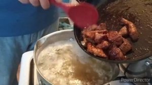 Картофельный Соус с мясом.