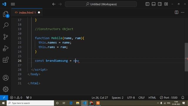 Object Constructor In Javascript | Javascript Tutorial