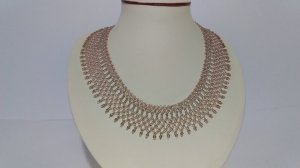 Бисероплетение.   Украшение из бисера. Колье.  Мастер класс. Пошаговый МК для начинающих.