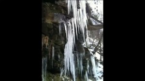 Giant Icicles up close - Hebden Bridge - Hardcastle Crags
