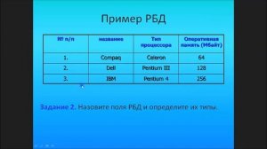 Основные понятия базы данных. 10 класс. ЕМН. Информатика