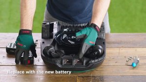 Bosch Indego Installation: Replacing the battery