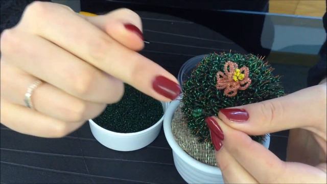 KAKTUS AUS GLASPERLEN. Teil 1/2. Beaded Cactus. Part 1/2. Anna's Perlen смотреть онлайн