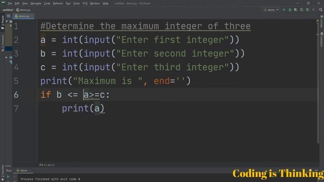 How to find out maximum among three numbers in python | Must Watch