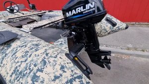Комплект лодка GLADIATOR E420 с мотором MARLIN 30AWRS дистанция.