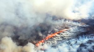 Лесной пожар с дрона