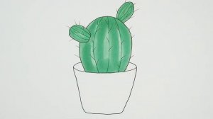 Простые рисунки для детей  Как нарисовать кактус