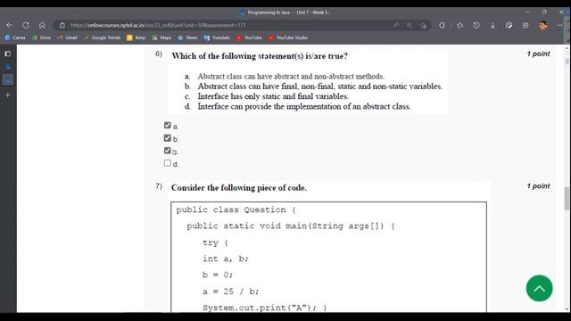 NPTEL Programming In Java WEEK 5 Quiz Assignment Solutions? | Swayam July 2023 | IIT Kharagpur