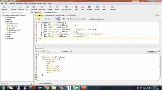 Model Tree Structures with Child References in MongoDB | Data Modelling in MongoDB