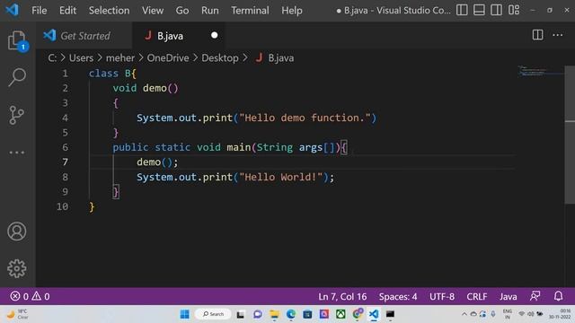 First Java Program in Hindi | Java Hello World program | How to Compile & Run Java Program