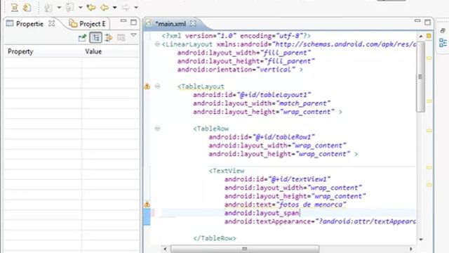 tutorial android Diseñar con tablas para tener todo bien ordenado www.videotutoriales.es смотреть онлайн