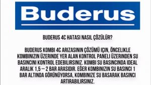 Buderus 4C Arızası Nasıl Giderilir - Kombi 4C Hatası - 4C Resetleme #buderus