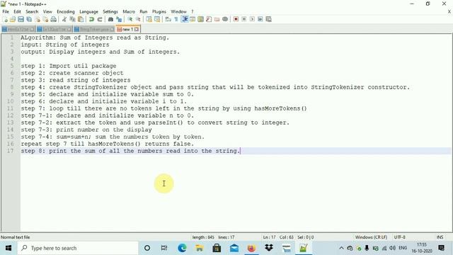 #77 - Find the sum of integers given as a string using StringTokenizer class смотреть онлайн