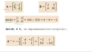 Вычисление обратной матрицы 2-го порядка