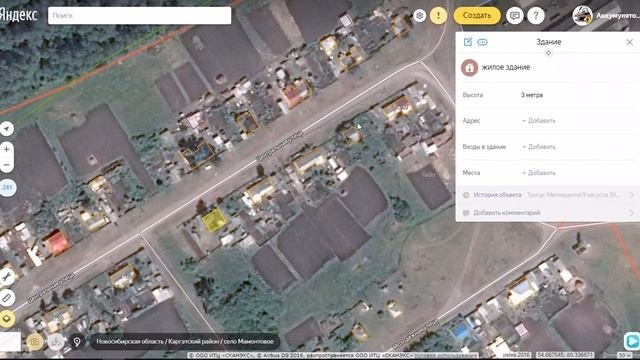 Рисую карту: село Мамонтовое, Новосибирская область
