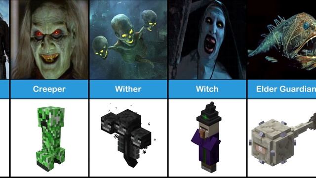Scary Minecraft mobs in real life Comparison смотреть онлайн