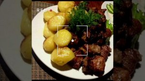 Мясо шашлычное с картошкой.Meso svinina krompir.ням.🤤😋👍