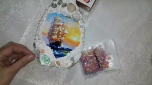 Декор бутылки в морском стиле.Подарок на 23 февраля. Декупаж.  Декор в технике терра с ракушками.