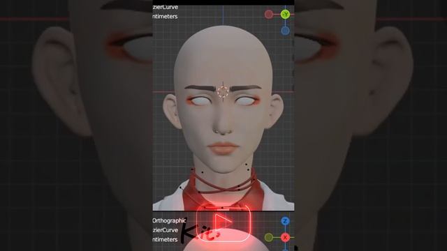 Blender Head Sculpt -  29-SC Vtuber-Vox Akuma Vox :  別叫我爹地.除非.Don't call me Daddy, only if..~#short