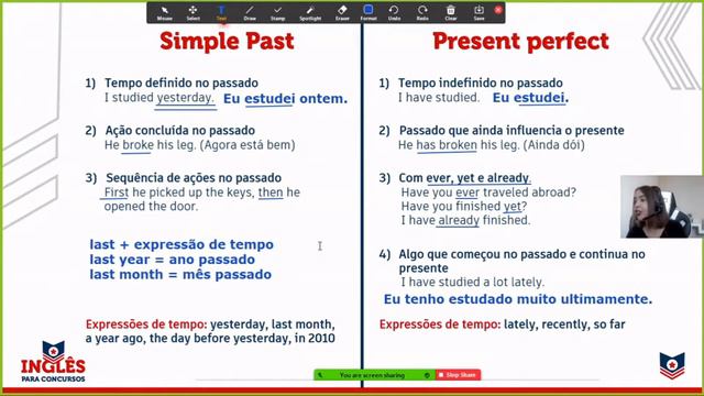 SIMPLE PAST e PRESENT PERFECT смотреть онлайн
