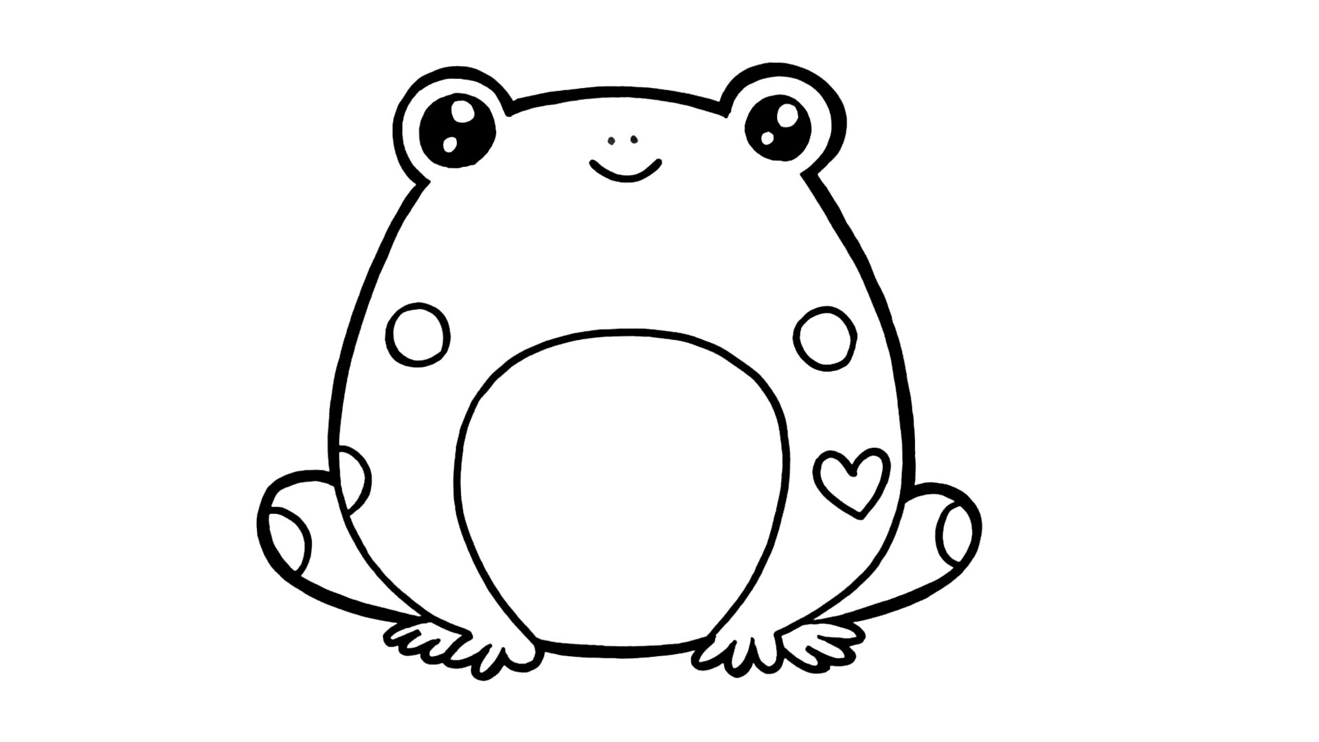 Раскраска жаба для детей 3-4 лет