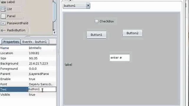 BlueJ GUIbuilder Demo смотреть онлайн