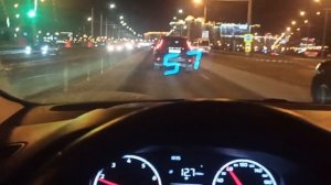 Проекция скорости на лобовое стекло