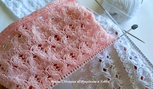 Ажурные тюльпаны 2 - красивый ажурный узор спицами на лето