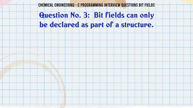 MCQ Questions C Programming Interview Questions Bit Fields with Answers