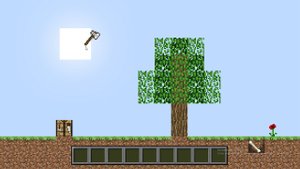 Рубка дерева в 2D Майнкрафт с физикой! #Майнкрафтв2d #2дмайнкрафт