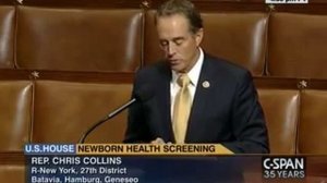 Congressman Chris Collins Addresses the House on Need for Newborn Screening Legislation