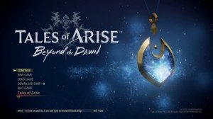 Tales of Arise: Beyond the Dawn - Title Screen