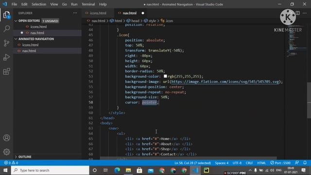 Animated Menu (Navigation Menu) With Html, CSS, JavaScript || D. CoDeS || #code #coding #html #css