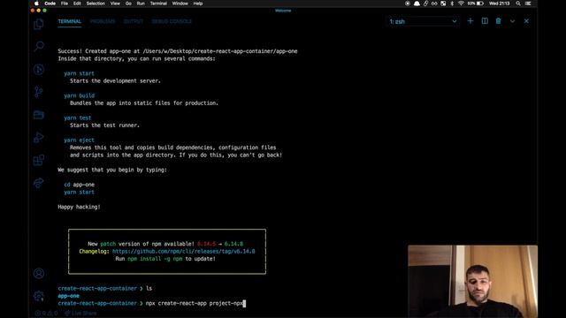 Create react app using npm, yarn or npx with extra configuration смотреть онлайн