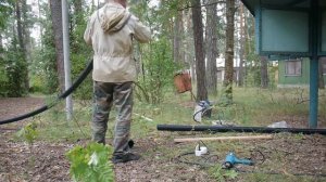 Монтаж трубопровода ПНД электросварными фитингами.