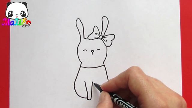 Як намалювати ЗАЙЧИКА КРОКЛИКА кавайного | Прості малюнки | Малюємо милого зайця