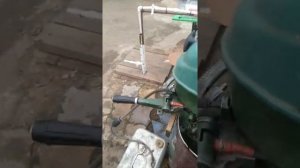 Москва 10,зажигание от триммера, карбюратор от мотоблока. Работа круглой Москвы.