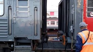 Присоединение вагона к ЖД составу