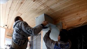 Печь Бахта, отопительно-варочная. Установка.