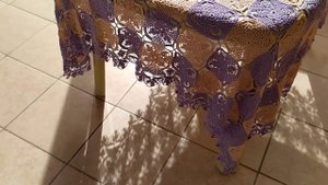 #скатерть, #крючок,#нитки, #мотив ,#вязание. Акриловая скатерть крючком из ажурных мотивов.