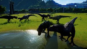 2 Green T-Rex Vs 2 Indominus Rex Vs 2 Giganotosaurus - Jurassic World Evolution