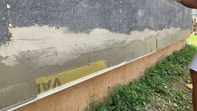 Правильное нанесение базово - армирующего слоя на пенопласт. Монтаж капельника. Ошкуривание. 3 Част