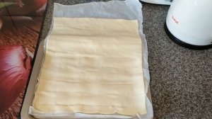 пирог с мясом и с грибами из готового слоёного теста#пироги